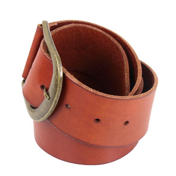Chico's BROWN GENUINE LEATHER 1 7/8"Wd CASUAL DRESS WOMEN'S BELT Sz S (R62 - Picture 2 of 14
